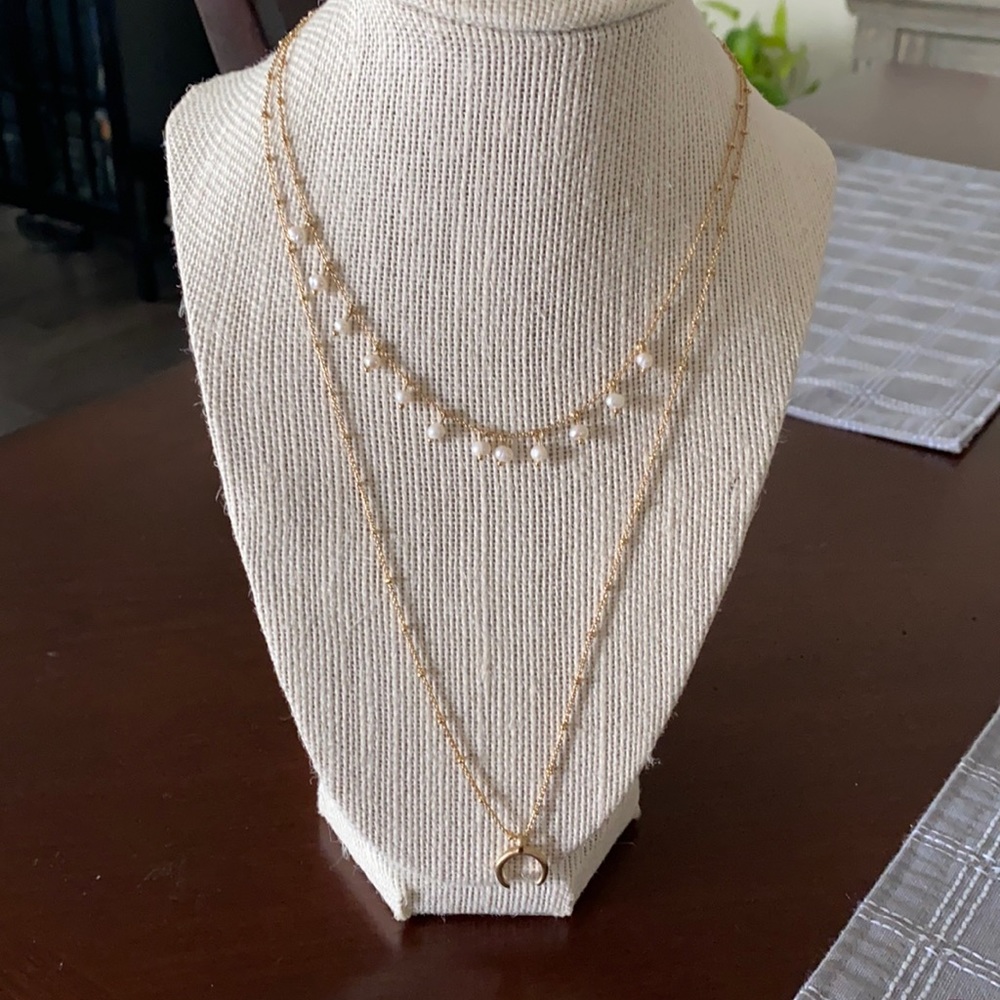 Crescent Freshwater Pearl Necklace